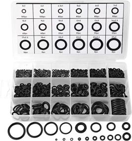 img 4 attached to 🔧 770pcs Rubber O Ring Assortment Kits 18 Sizes Nitrile Rubber NBR Sealing Gasket Washers by HongWay - Ideal for Car, Auto, Vehicle Repair, Plumbing, Air or Gas Connections - Professional Quality