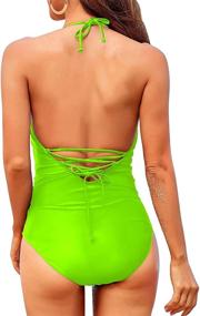 img 1 attached to Holipick Control Swimsuits Bathing Swimwear Women's Clothing