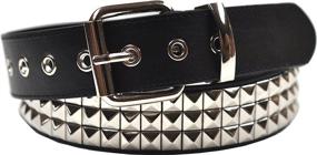 img 4 attached to Bold and Stylish: Black Medium Pyramid Studded Stud for an Edgy Look