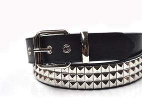 img 2 attached to Bold and Stylish: Black Medium Pyramid Studded Stud for an Edgy Look