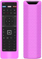 📱 protective silicone cover for vizio xrt122 smart tv remote control - purple logo