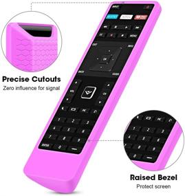 img 1 attached to 📱 Protective Silicone Cover for Vizio XRT122 Smart TV Remote Control - Purple