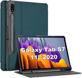 img 4 attached to 📱 ProCase Galaxy Tab S7 11 Case 2020 with S Pen Holder | Slim Protective Folio Cover Teal for Galaxy Tab S7 2020 Release 11 Inch SM-T870 T875