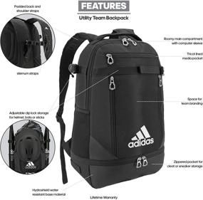 img 3 attached to Adidas Utility Backpack Black Silver Backpacks