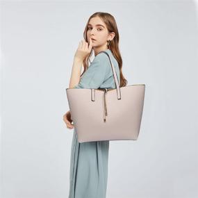 img 2 attached to 👜 Reversible Leather Shoulder Handbags & Wallets for Women by Miss Lulu