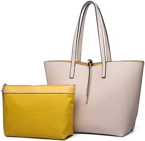 img 4 attached to 👜 Reversible Leather Shoulder Handbags & Wallets for Women by Miss Lulu