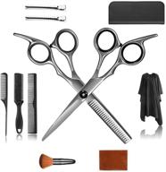 💇 high-quality hair cutting scissors set for professionals – hairdressing scissors kit with thinning scissor – perfect for barbers, salons, and home use (black) logo