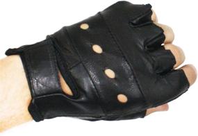 img 1 attached to 🧤 Fingerless Leather Lifting Gloves by Ted Jack