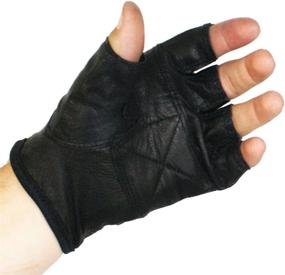img 3 attached to 🧤 Fingerless Leather Lifting Gloves by Ted Jack