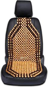 img 4 attached to 🚗 Enhance Your Driving Experience with the Zento Deals Wood Beaded Comfort Seat Cushion Seat Cover!