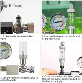 img 1 attached to 💨 3-Inch Rhinox Aluminum Alloy CO2 Bubble Counter for Milwaukee Solenoid Regulator: High-Quality Aquarium Diffuser & Regulator (Aluminum Alloy)