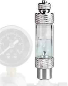 img 4 attached to 💨 3-Inch Rhinox Aluminum Alloy CO2 Bubble Counter for Milwaukee Solenoid Regulator: High-Quality Aquarium Diffuser & Regulator (Aluminum Alloy)