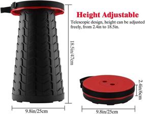 img 3 attached to 🪑 Folding Stool Upgrade: Lightweight & Sturdy with 400lbs Load Capacity! Portable & Collapsible for Camping, Garden, Fishing, Hiking, BBQ