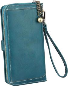 img 1 attached to 👜 Premium Leather Bifold Wristlet: Women's Organizer Handbags & Wallets for Stylish Convenience