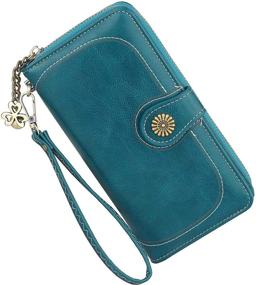 img 2 attached to 👜 Premium Leather Bifold Wristlet: Women's Organizer Handbags & Wallets for Stylish Convenience