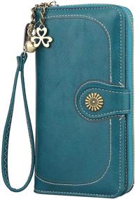 img 3 attached to 👜 Premium Leather Bifold Wristlet: Women's Organizer Handbags & Wallets for Stylish Convenience