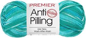 img 1 attached to 🧶 Premier Yarns Anti-Pilling Everyday Worsted Mutli Yarn-Lagoon - 3 Pack: Luxurious Quality and Durability!