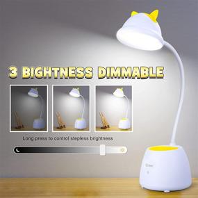 img 2 attached to 🐱 Neporal Cute Cat LED Desk Lamp: Dimmable, Eye-Caring Study Lamp with Pencil Holder & Organizer - Perfect Gift for Cat Lovers & Kids