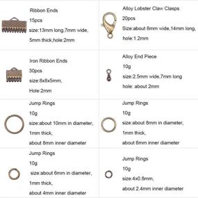 img 3 attached to 🐼 PandaHall Elite: Extensive Jewelry Finding Kits - 610 Pcs, 8 Styles, Antique Bronze