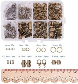 img 2 attached to 🐼 PandaHall Elite: Extensive Jewelry Finding Kits - 610 Pcs, 8 Styles, Antique Bronze