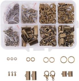 img 4 attached to 🐼 PandaHall Elite: Extensive Jewelry Finding Kits - 610 Pcs, 8 Styles, Antique Bronze