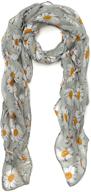 premium daisy floral fashion scarf women's accessories logo