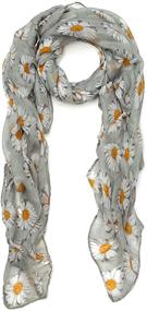 img 3 attached to Premium Daisy Floral Fashion Scarf Women's Accessories