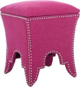 img 2 attached to Safavieh Mercer Collection Deidra Ottoman Furniture for Accent Furniture
