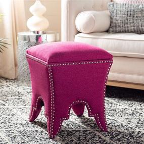 img 4 attached to Safavieh Mercer Collection Deidra Ottoman Furniture for Accent Furniture