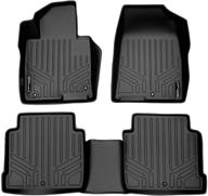 🚗 custom fit floor mats 2 row liner set for hyundai sonata & kia optima (2015-2019) logo