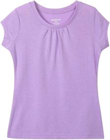 img 2 attached to Bienzoe Girls' Tops, Tees & Blouses: Anti Microbial, Breathable & Quick Dry Apparel for Active Kids!