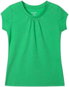 img 3 attached to Bienzoe Girls' Tops, Tees & Blouses: Anti Microbial, Breathable & Quick Dry Apparel for Active Kids!