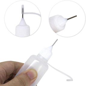 img 1 attached to 🧵 10 PCS 1oz/30ml Needle Tip Glue Bottle Set - Precision Applicators for Liquid, DIY Caulking Tool