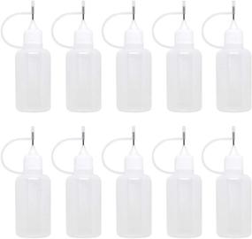 img 3 attached to 🧵 10 PCS 1oz/30ml Needle Tip Glue Bottle Set - Precision Applicators for Liquid, DIY Caulking Tool