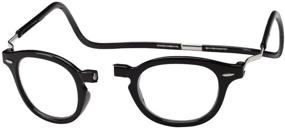 img 1 attached to 👓 CliC Magnetic Reading Glasses (Expandable) - Adjustable Temple Computer Readers for Vintage Style - Black, 2.00 Magnification