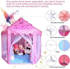 img 1 attached to 🏰 Princess Castle Playset for Girls by RISEMART