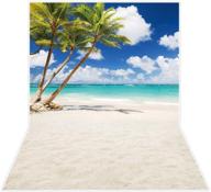 tropical seaside beach backdrop: allenjoy summer hawaii island palm trees photography background - perfect for boys, girls, adults portrait, holiday travel, happy birthday party decorations, and 5x7ft photo booth props logo