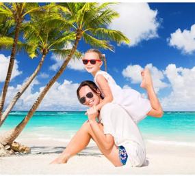 img 3 attached to Tropical Seaside Beach Backdrop: Allenjoy Summer Hawaii Island Palm Trees Photography Background - Perfect for Boys, Girls, Adults Portrait, Holiday Travel, Happy Birthday Party Decorations, and 5x7ft Photo Booth Props