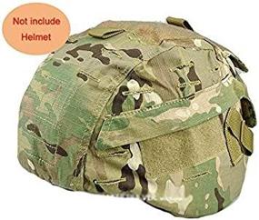 img 2 attached to 🎯 H World Shopping Tactical Airsoft Military MICH 2000 Ver2 Helmet Cover with Back Pouch: Ultimate Gear Upgrade for Tactical Airsoft Operations