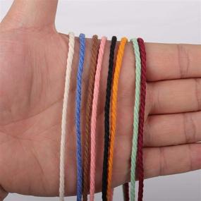 img 2 attached to NOANTA 2mm x 220yards Natural Macrame Cord, Vibrant Colored Macrame Rope made of 3 Strand Twisted Cotton, Colorful Craft Cord for Wall Hanging, Plant Hangers, Crafts, and Knitting