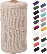 noanta 2mm x 220yards natural macrame cord, vibrant colored macrame rope made of 3 strand twisted cotton, colorful craft cord for wall hanging, plant hangers, crafts, and knitting logo