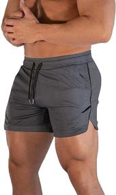 img 3 attached to 🏋️ CEHT Men's Quick-Dry Bodybuilding Shorts with Pockets - Ideal for Running and Workouts