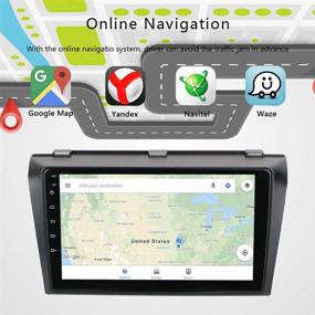 img 3 attached to 🚗 Podofo Double Din Android Car Stereo: Mazda 3 2004-2009, GPS, Bluetooth, WiFi, Touchscreen, Rear View Camera, and More!