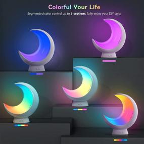 img 2 attached to Enhance Your Home Ambiance with ECOLOR RGB Smart Table Lamp: App-Controlled Small Lamp with Scene Mode, Music Mode, and Dimmable Warm White Light - Perfect for Bedrooms and Living Rooms!