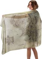 🧣 lightweight scarf featuring the middle earth map from lord of the rings - ideal for adults and kids logo