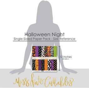 img 2 attached to 🎃 Miss Kate Cuttables' Halloween Night Pattern Paper Pack - Premium Specialty Scrapbook Paper Collection