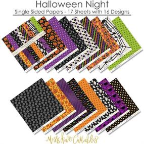 img 3 attached to 🎃 Miss Kate Cuttables' Halloween Night Pattern Paper Pack - Premium Specialty Scrapbook Paper Collection