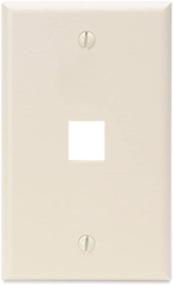 img 1 attached to 🔌 Leviton 41080-1TP Light Almond QuickPort Wall Plate: Sleek and Efficient Single Port Solution