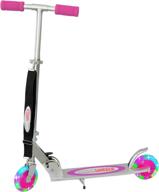 🛴 chromewheels kick scooter for kids, deluxe with 2 light-up wheels, adjustable height & kickstand. perfect gift for boys and girls, age 5 and up. weight limit: 132lb. logo