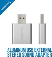 🔊 sabrent au-emac: hassle-free plug and play usb external stereo sound adapter for windows and mac [silver] - no drivers required logo